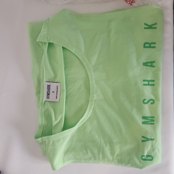 Gymshark Athleisure Green Muscle Tee Wicking Technology  Apparel - Picture 6 of 6